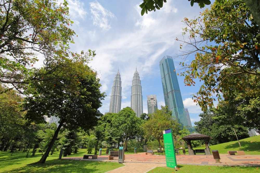 KLCC Park with the Petronas Towers in the background