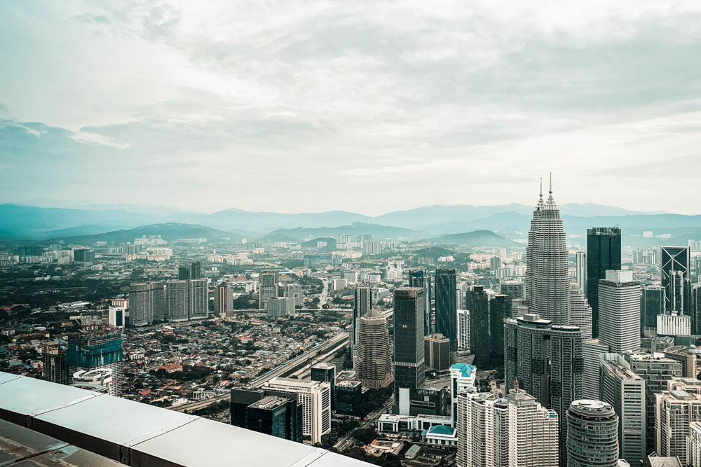 Cityscape of Kuala Lumpur taken from the KL Tower