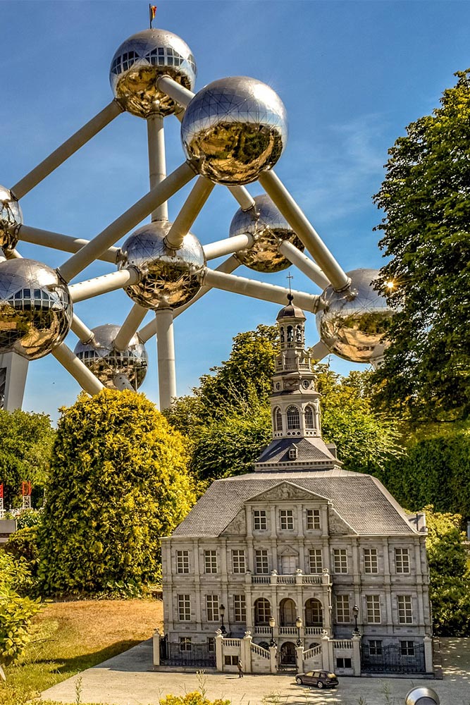 Mini Atomium at the Mini Europe in Brussels