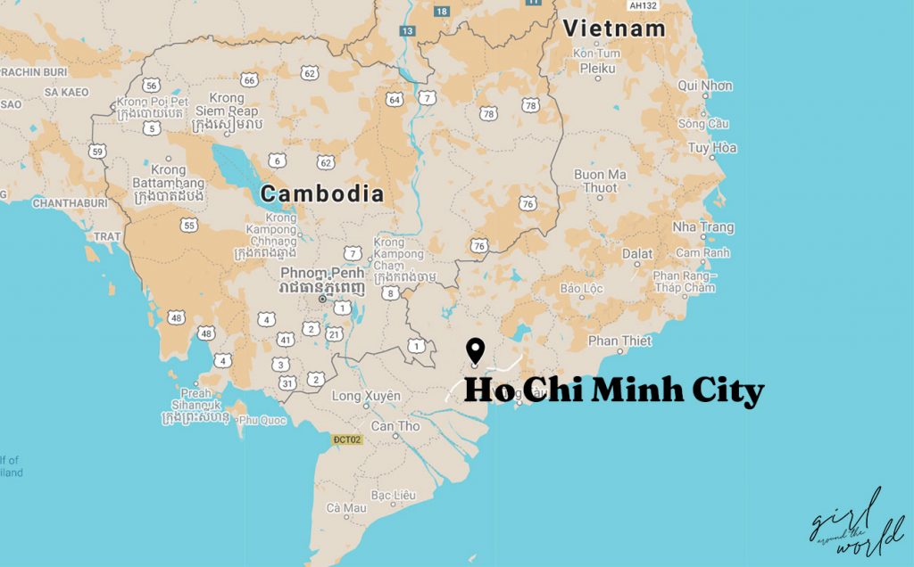 ho chi minh city location in vietnam