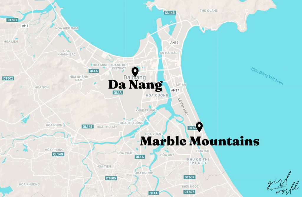 Da Nang Marble Mountains map