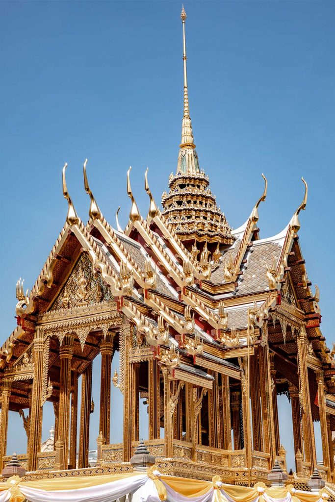 Top of a golden building at Grand Palace