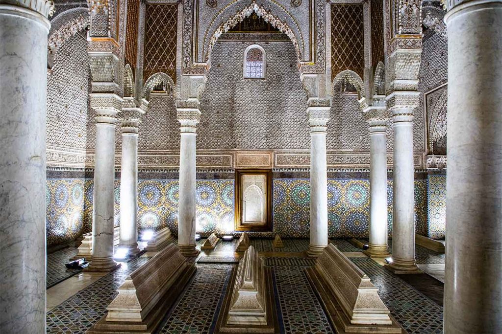 Saadian tombs mausoleum in Marrakech