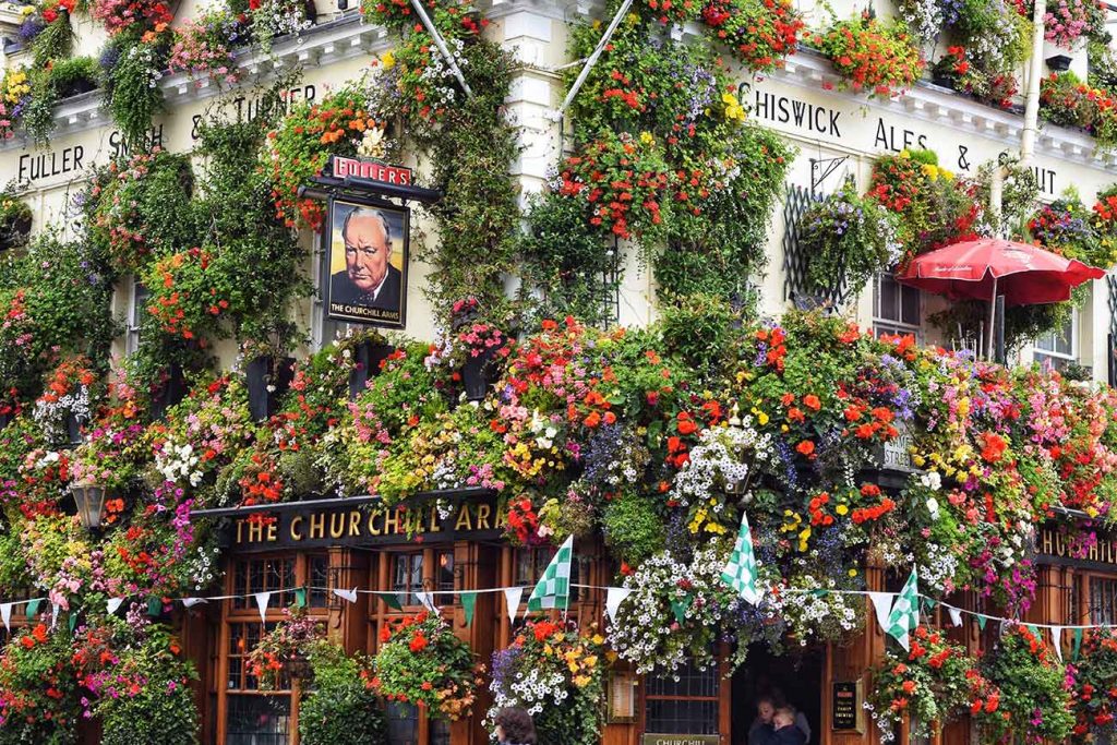Churchill Arms pub in Notting Hill