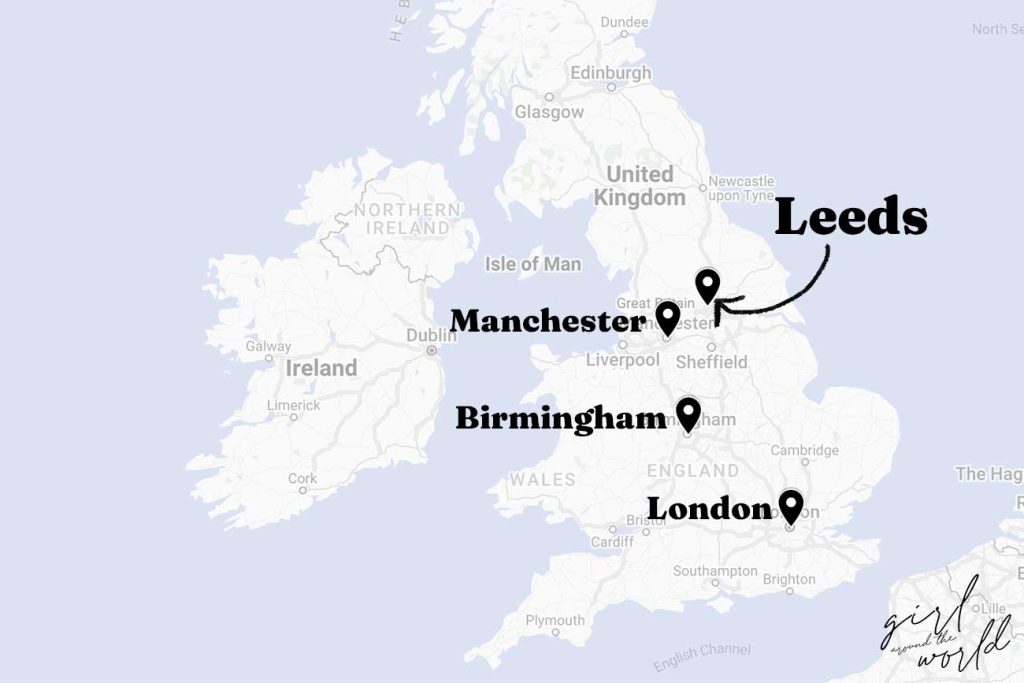 leeds map location in england