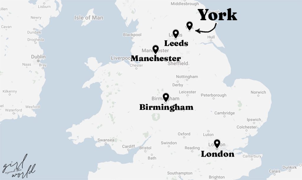 map of York UK